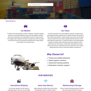 Logistics website